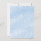 Blauw fonkelend juweel Doop Uitnodiging (Achterkant)