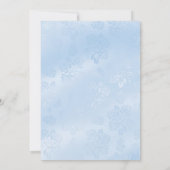 Blauw fonkelend juweel Doop Uitnodiging (Achterkant)