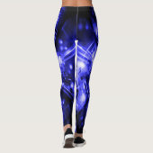 Blauw Fonkelende Lichten Leggings (Achterkant)