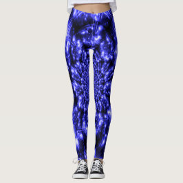 Blauw Fonkelende Lichten Leggings