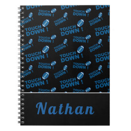 Blauw Football drukt op Typografie op maat Notitieboek