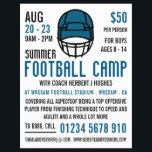 Blauw Football Helmet, Football Camp Adverteren Flyer<br><div class="desc">Blauwe Football helm,  Football Camp Adverteren broers door de Visitekaartje winkel.</div>