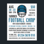 Blauw Football Helmet, Football Camp Adverteren Flyer<br><div class="desc">Blauwe Football helm,  Football Camp Adverteren broers door de Visitekaartje winkel.</div>