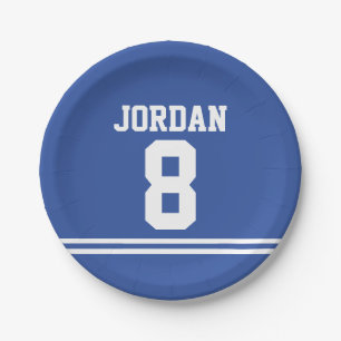 Blauw Football Jersey - de Partij van de Papieren Bordje