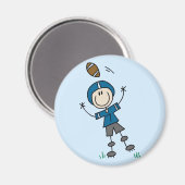 Blauw Football speler Tshirts en geschenken Magneet (Voorkant / Achterkant)