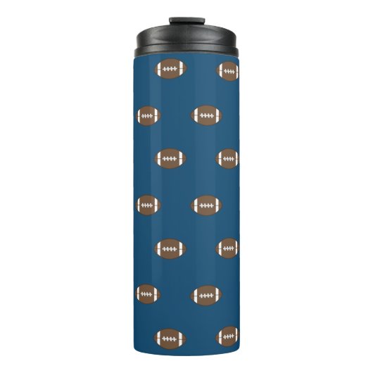 Blauw Football Thermische Tumbler Gift Thermosbeker (Voorkant)