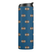 Blauw Football Thermische Tumbler Gift Thermosbeker (Gedraaid links)
