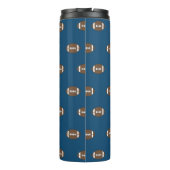 Blauw Football Thermische Tumbler Gift Thermosbeker (Achterkant)