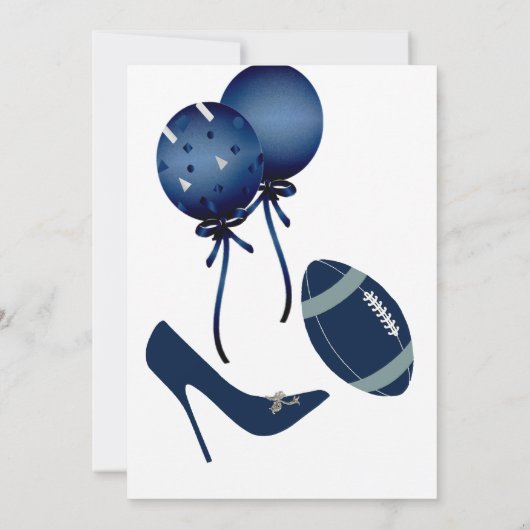 Blauw Football - Uitnodiging tot weduwschap (Achterkant)