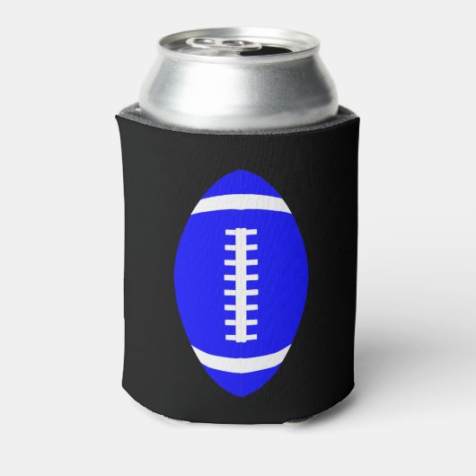 Blauw Football Van Game Day Beer Can Koozie (Blikje Achterkant)
