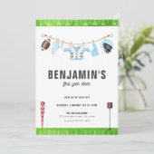 Blauw Football Verjaardag Eerste jaar Down 1e Uitn Kaart (Staand voorkant)