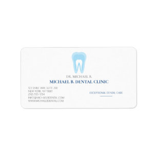 Blauw formeel tandarts tanden logo etiket