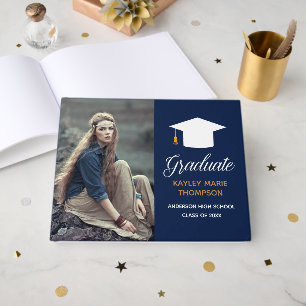 Blauw Foto 2023 Diploma Uitreiking Handtekening Gastenboek