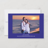 Blauw foto horizontaal - 3x5 Opslaan datum Save The Date (Achterkant)