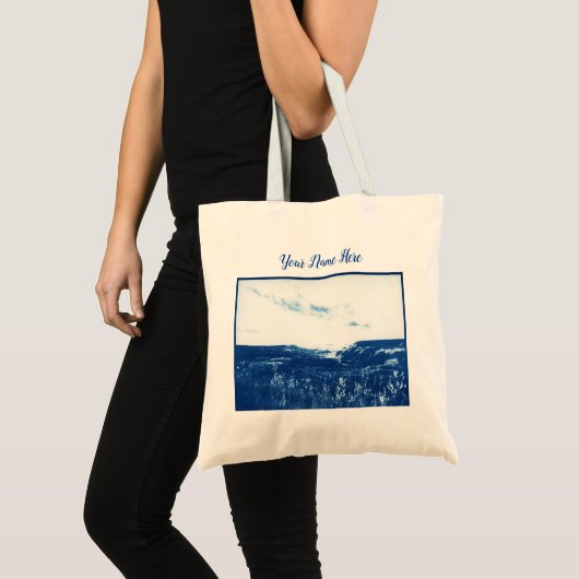 blauw fotografie Canvas tas (Voorkant (product))
