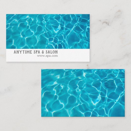 blauw fotoontwerp aangepast visitekaartje (Voorkant / Achterkant)