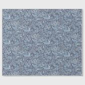 Blauw fox konijn Dierbos Groter Bos Patroon Cadeaupapier (Vlak)