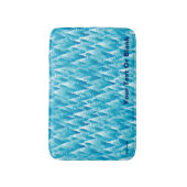 Blauw fractaal bos badmat (Voorkant Verticaal)
