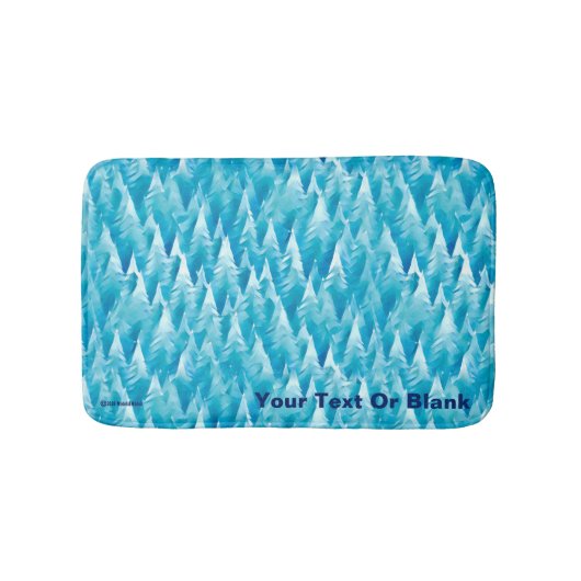Blauw fractaal bos badmat (Voorkant)