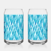 Blauw fractaal bos blikvorm glas (Rechts)