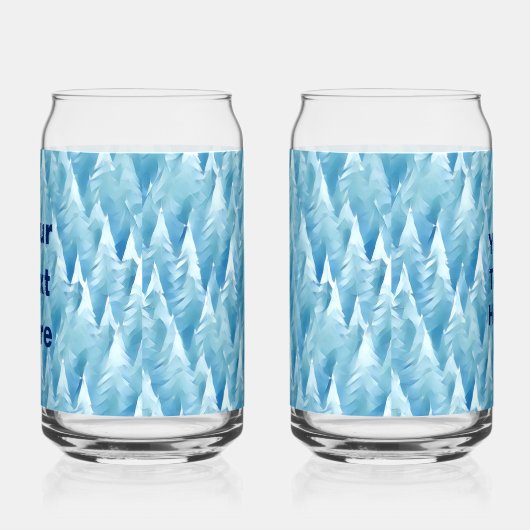 Blauw fractaal bos blikvorm glas (Rechts)
