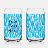 Blauw fractaal bos blikvorm glas (Achterkant)