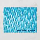 Blauw fractaal bos briefkaart (Voorkant)