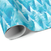 Blauw fractaal bos cadeaupapier (Rol Hoek)