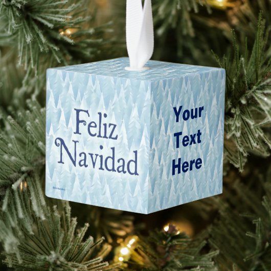 Blauw fractaal bos - Feliz Navidad Decoratie (Boom)