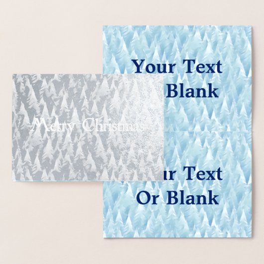 Blauw fractaal bos folie kaarten (Display)