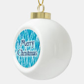 Blauw fractaal bos keramische bal ornament (Rechts)