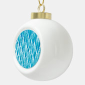 Blauw fractaal bos keramische bal ornament (Rechts)