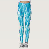 Blauw fractaal bos leggings (Voorkant)