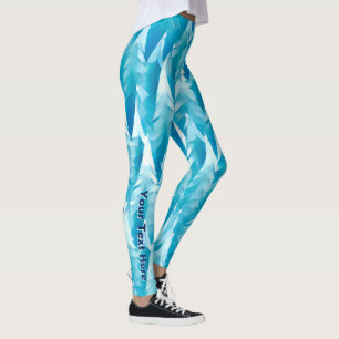 Blauw fractaal bos leggings