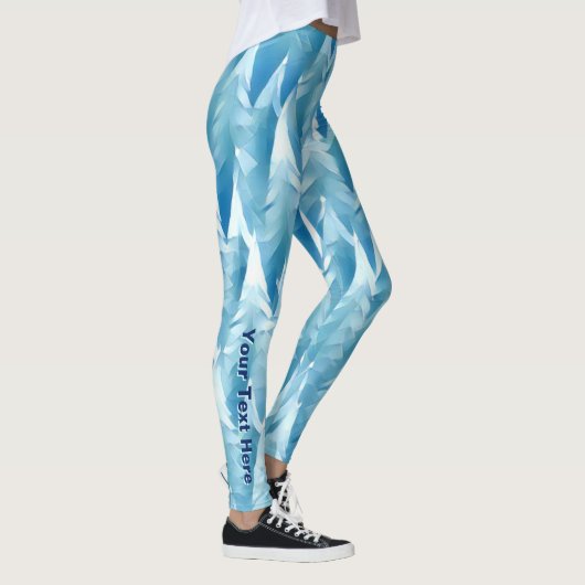 Blauw fractaal bos leggings (Rechts)