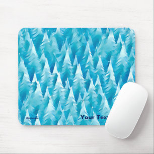 Blauw fractaal bos muismat