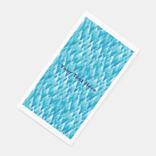 Blauw fractaal bos servet