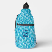 Blauw fractaal bos sling bag (Voorkant)