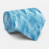 Blauw fractaal bos stropdas (Opgerold)