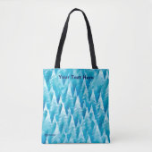 Blauw fractaal bos tote bag (Voorkant)