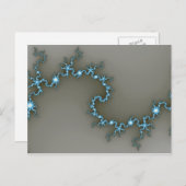 Blauw - Fractal Briefkaart (Voorkant / Achterkant)