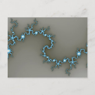 Blauw - Fractal Briefkaart