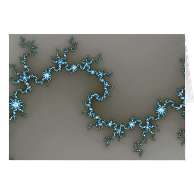 Blauw - Fractal Kaart (Voorkant Horizontaal)