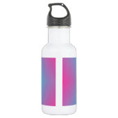 Blauw fractal met roze tinten waterfles (Achterkant)