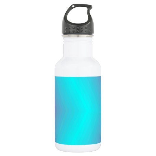 Blauw fractal met roze tinten waterfles (Voorkant)