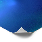 Blauw fractal Mist Poster (Hoek)