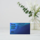 Blauw fractal Mist Visitekaartje (Staand voorkant)