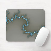 Blauw - Fractal Mousepad Muismat (Met muis)