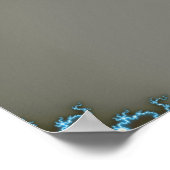 Blauw - Fractal Poster (Hoek)