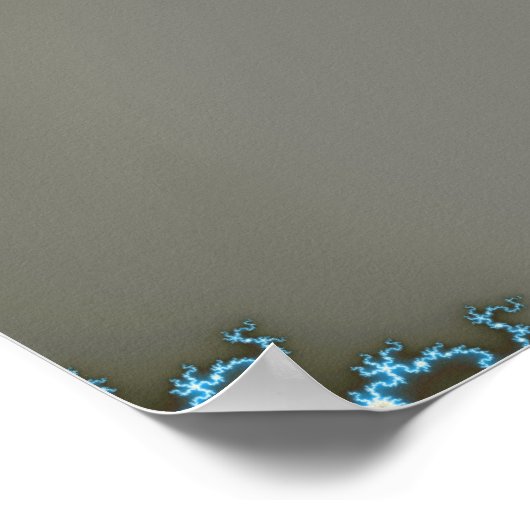 Blauw - Fractal Poster (Hoek)